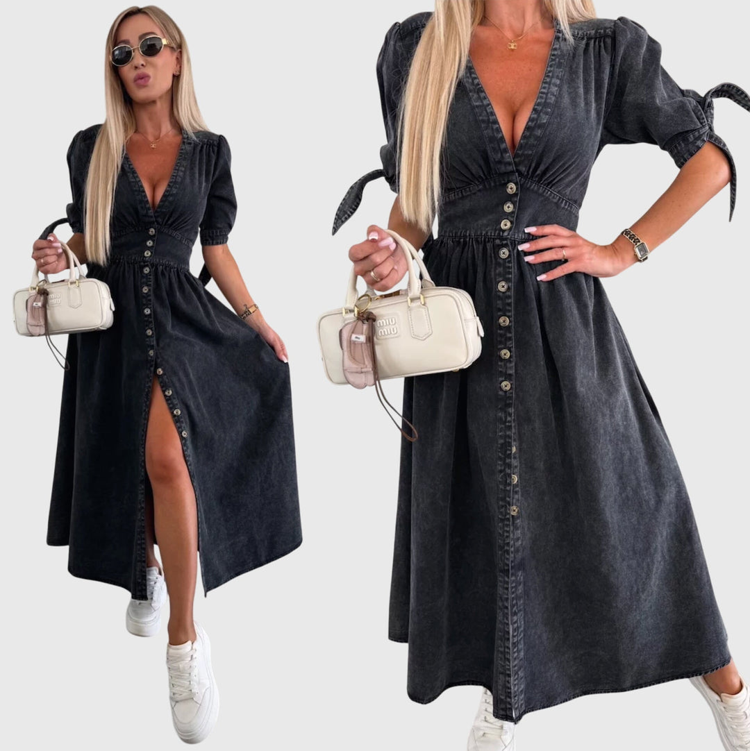 Sophia™ | Elegantní Džínové Šaty