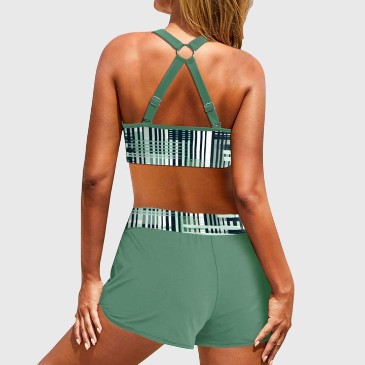 Janelle - Žebrované bikinové kalhotky s vysokým pasem