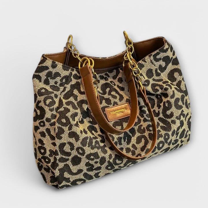 Olivia - Plátěná taška s leopardím vzorem