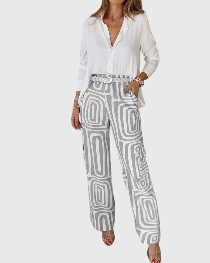 Emilia™ | Stylové kalhoty + zdarma blůza a pásek