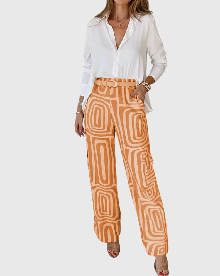 Emilia™ | Stylové kalhoty + Doprava zdarma k blůze a pásku