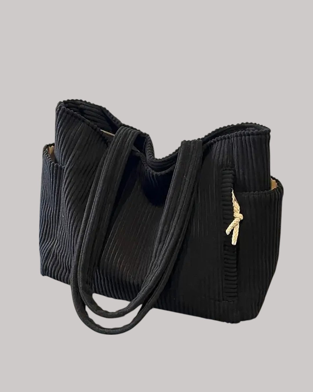 Tilda™ | Stylová žebrovaná taška s provázkem