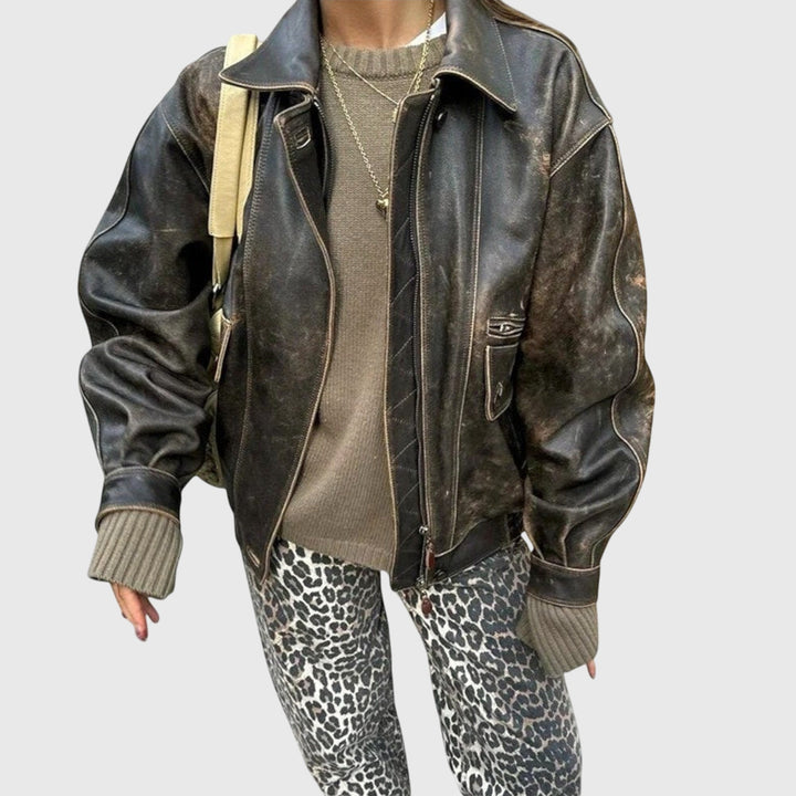 Chandra - Vintage džíny s leopardím potiskem