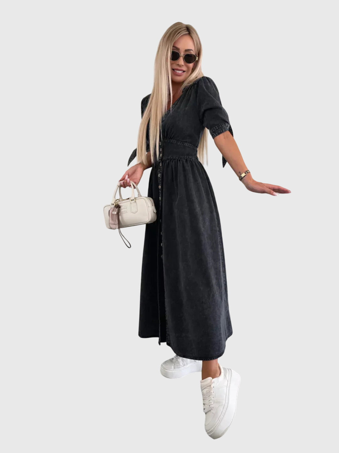 Sophia™ | Elegantní Džínové Šaty