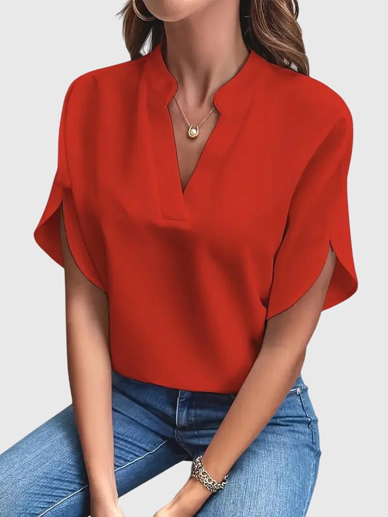 Beatrix™ | Měkká a Elegantní Halenka s V- výstřihem