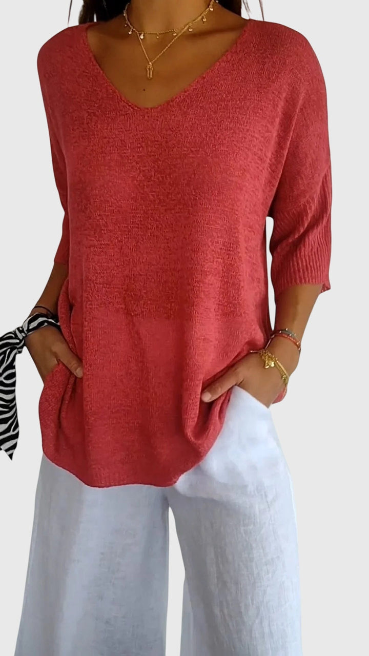 Cassandra™ | Elegantní top s V výstřihem