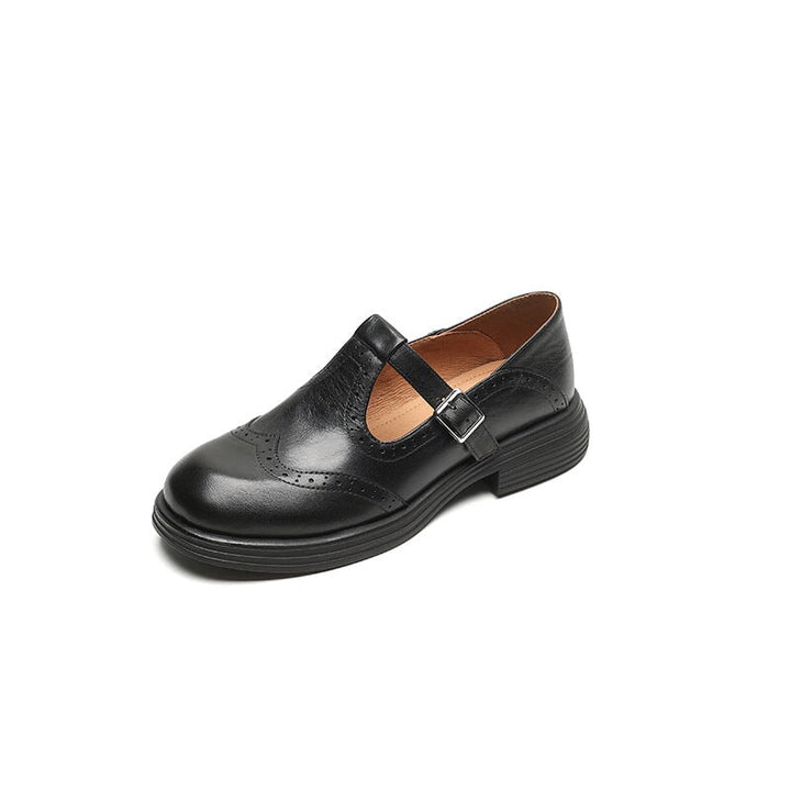 VELDA - Elegantní kožené boty Mary Jane