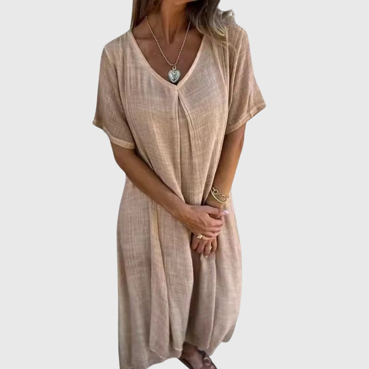 Fiona™ – Elegantní lehké šaty s výstřihem do V