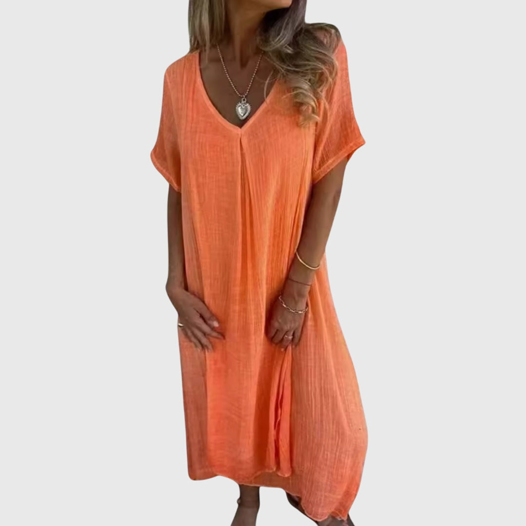 Fiona™ – Elegantní lehké šaty s výstřihem do V