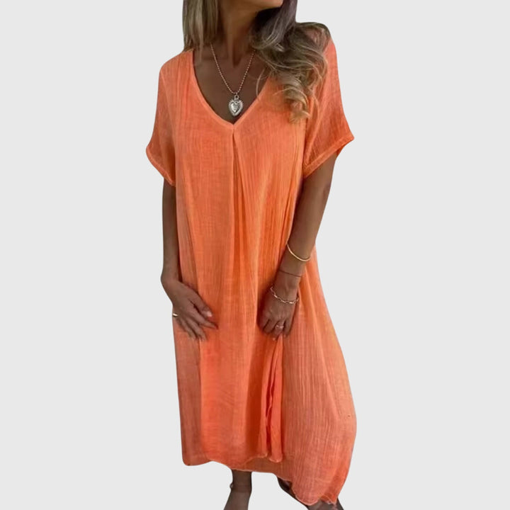 Fiona™ – Elegantní lehké šaty s výstřihem do V